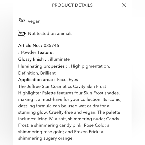 Jeffree Star Highlighter Palette - Picture 5 of 6